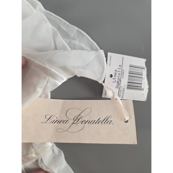 Linea Donatella Sz M Ivory Negligee Babydoll Victorian Bridal Coquette - Picture 3 of 5